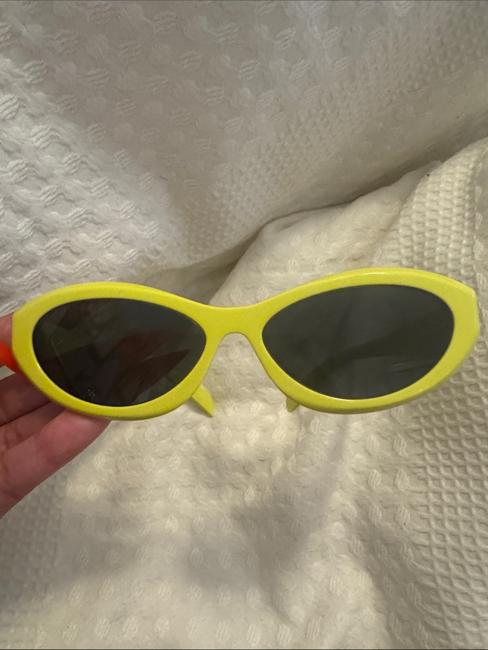 Prada Neon Yellow Cat-Eye Sunglasses - Picture 1 of 3